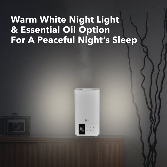 1.32 Gallon Ultrasonic Cool/Warm Mist Hybrid Humidifier with top-fill tank, remote control