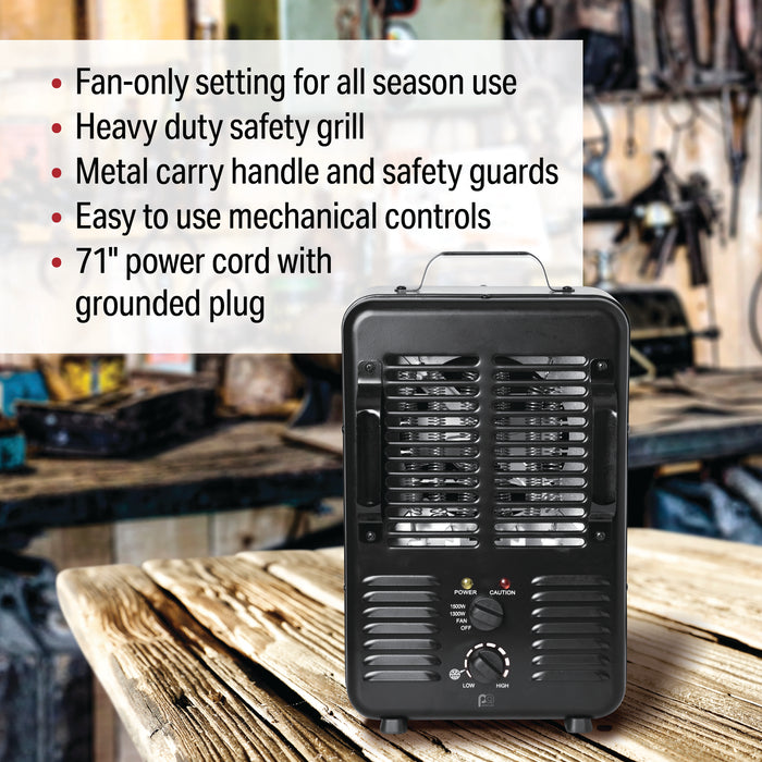 15 inch 1500/1300W Milkhouse Heater with 3 Prong Power Cord