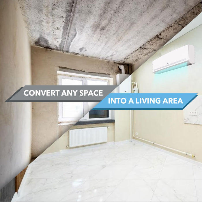 9,000 BTU Quick Connect Mini-Split Single-Zone System with Indoor & Outdoor Units, Line Set - 115V, R454B refrigerant