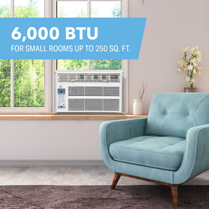 6,000 BTU High-Efficiency Air Conditioner with Remote Control