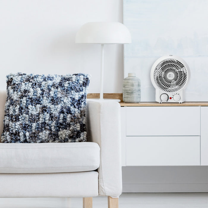 1500/900/600W 9" Heater with Fan-Only Mode, White