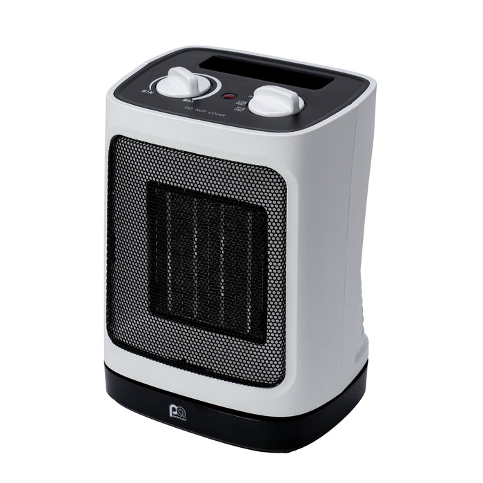 1500/900W Oscillating 10" Ceramic Heater, White