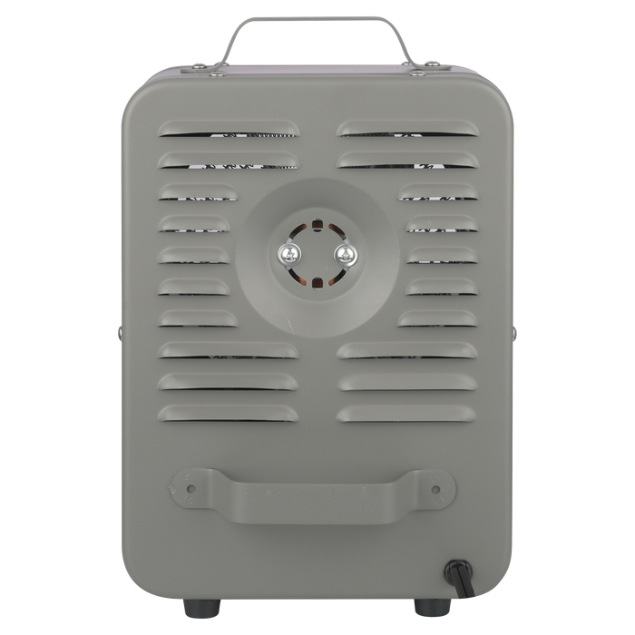 1500/750W 12" Metal Milkhouse Utility Heater with Fan-Only Mode and Anti-Freeze Function, Grey