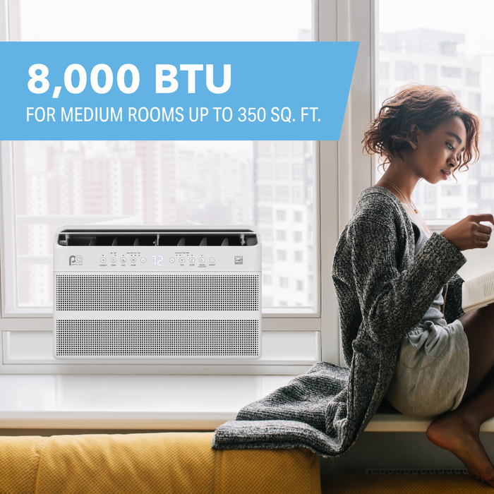 8,000 BTU 115V Energy Star U-Shaped Inverter Window Air Conditioner with Wireless Smart Controls