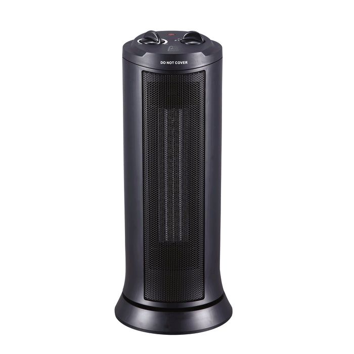 1500/900W Oscillating 17" Ceramic Heater, Black