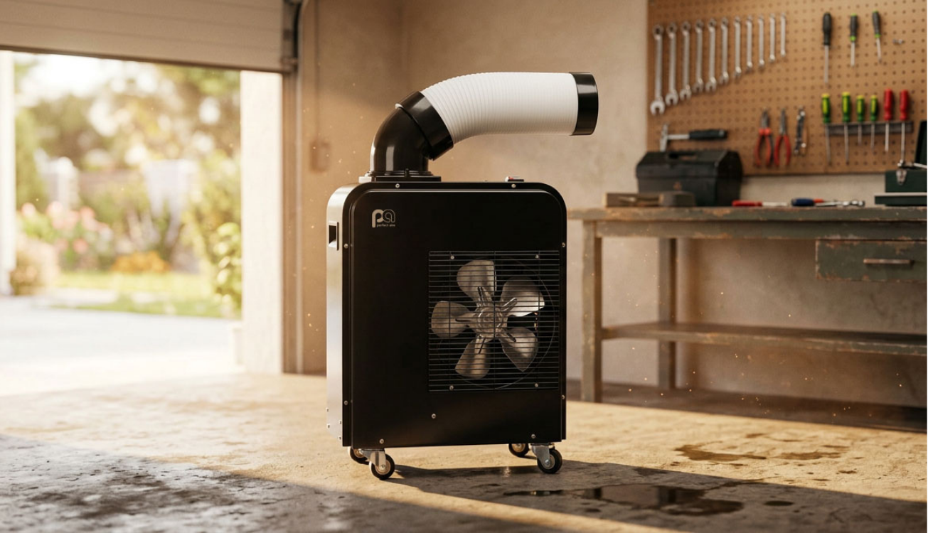 How to Stay Cool in a Garage Gym or Workshop When It's Brutal Outside