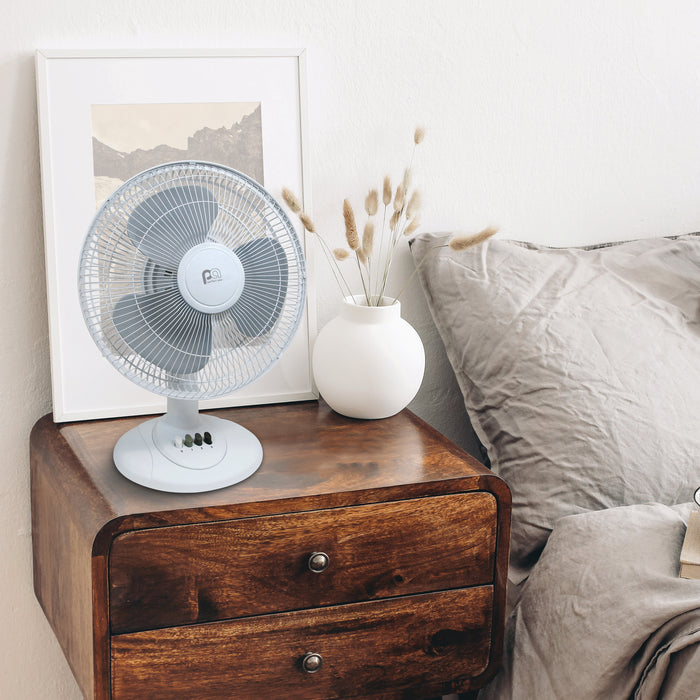 12" Table Top Fan with 3 Cooling Speeds and Oscillation Function