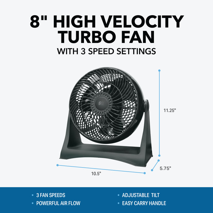 8" High Velocity TURBO Fan