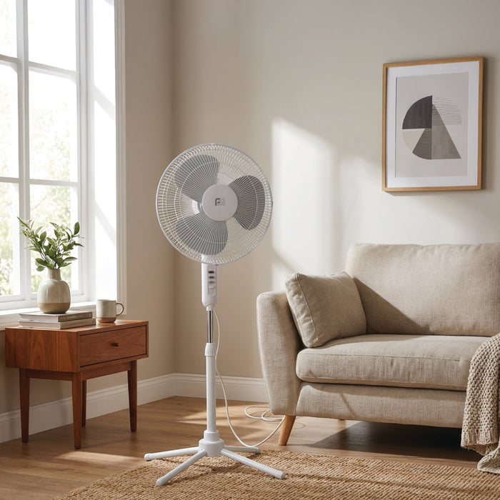 16" Pedestal Fan with Wide-Angle Oscillation and 3 Powerful Fan Speeds