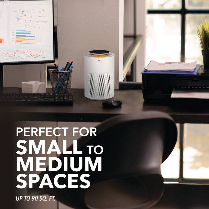 Desktop H13 HEPA Air Purifier with 3-Stage Filtration, Quiet Operation, and Child Lock