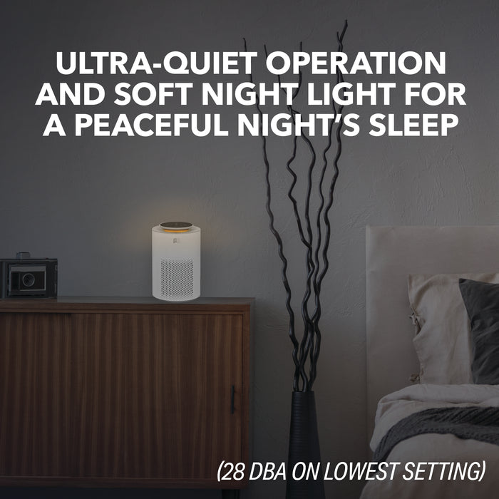 Desktop H13 HEPA Air Purifier with 3-Stage Filtration, Quiet Operation, and Child Lock