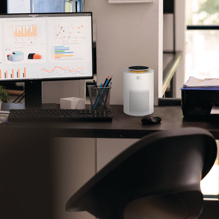 Desktop H13 HEPA Air Purifier with 3-Stage Filtration, Quiet Operation, and Child Lock
