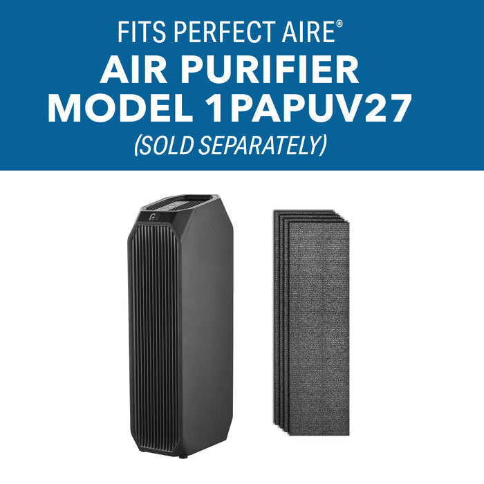 Replacement Activated Carbon Filter for the 1PAPUV27 Air Purifier, 4 Pack