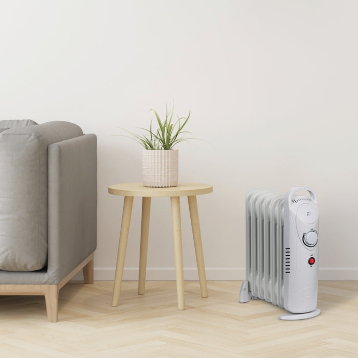 15" 700W 7-Fin Compact Oil-Filled Radiator Heater