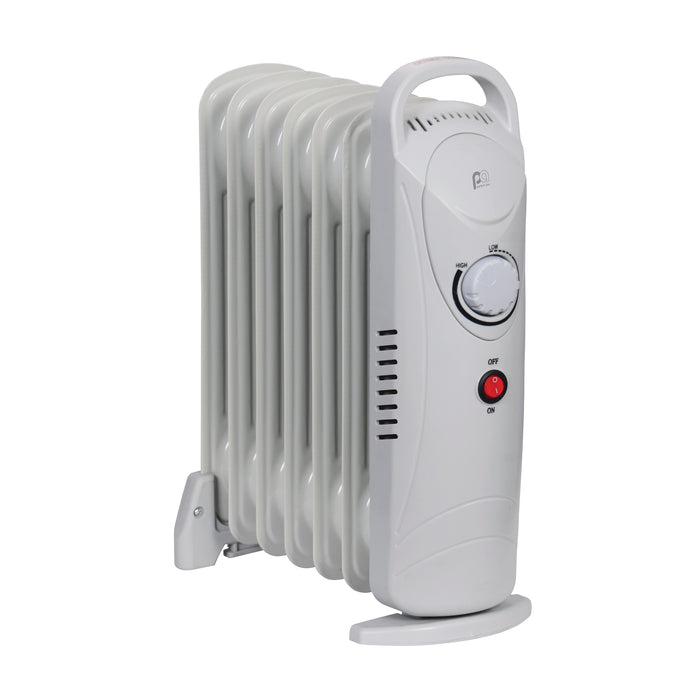 15" 700W 7-Fin Compact Oil-Filled Radiator Heater