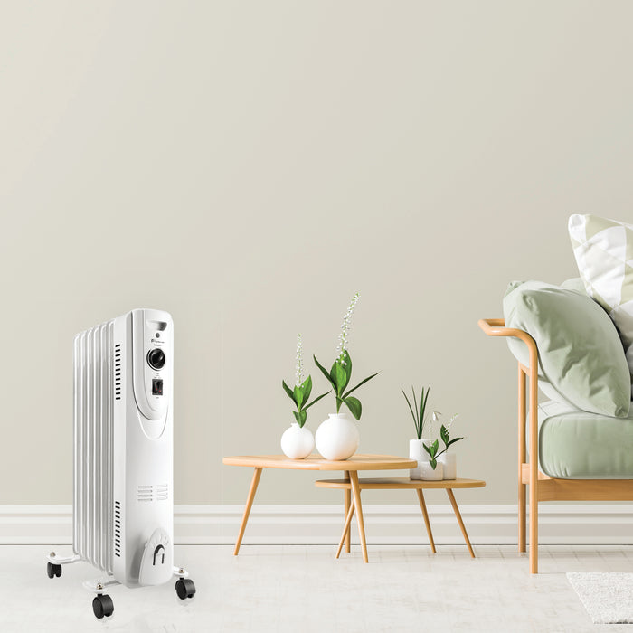 22" 1500/900/600W Oil-Filled Heater with Adjustable Thermostat