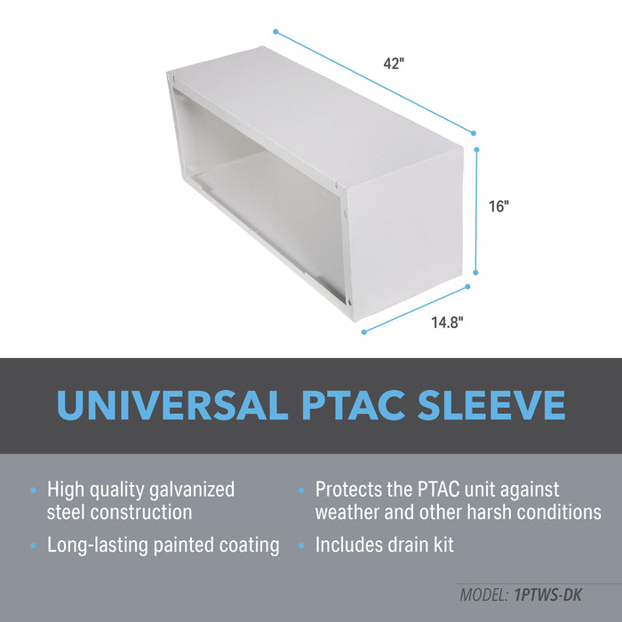 PTAC Wall Sleeve with Drain Kit