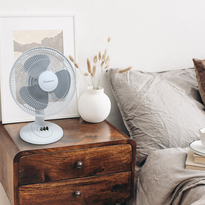 12" Table Top Fan with 3 Cooling Speeds and Oscillation Function