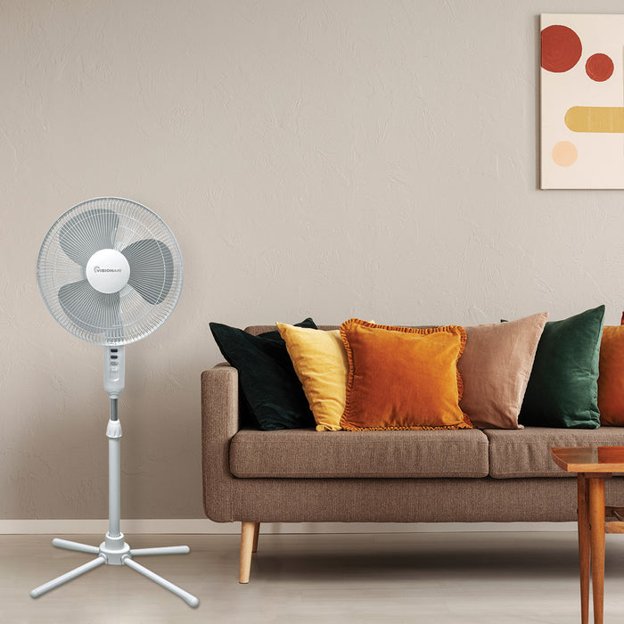 16" Pedestal Fan with Wide-Angle Oscillation and 3 Powerful Fan Speeds