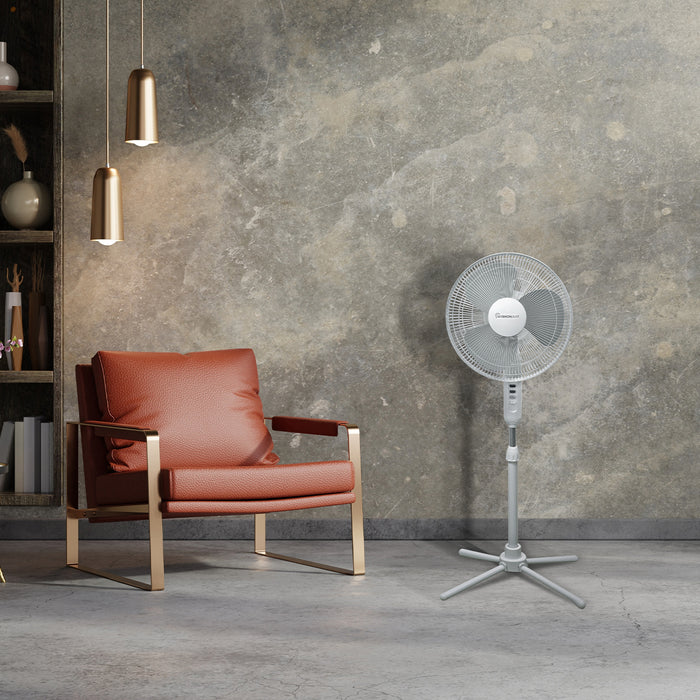 16" Pedestal Fan with Wide-Angle Oscillation and 3 Powerful Fan Speeds