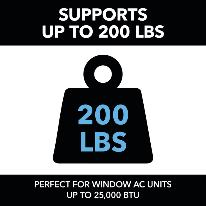 Universal Window Air Conditioner Support Bracket for Units up to 25,000 BTU