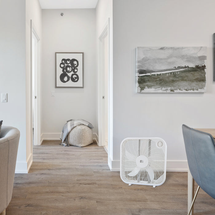 20" Box Fan with 3 Speeds and Easy-Carry Handle