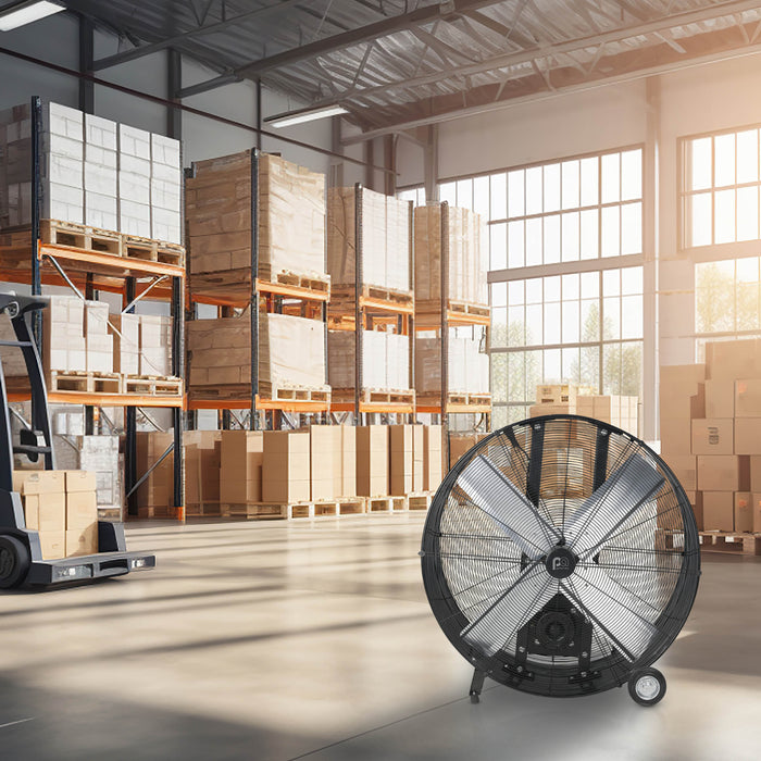 36" Heavy-Duty High Velocity Belt Drive Drum Fan