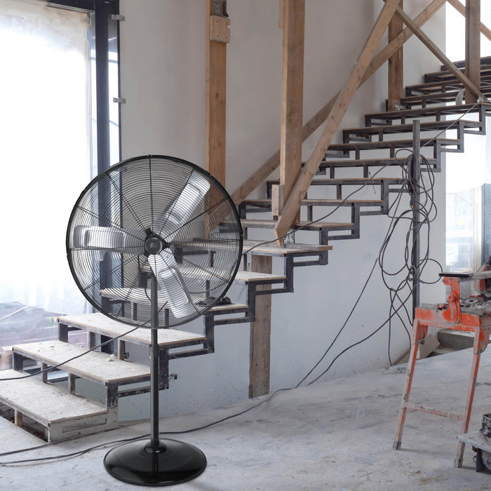 30" Heavy-Duty Oscillating High Velocity Pedestal Fan
