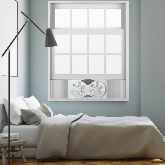 9" Reversible Twin Window Fan with Remote control