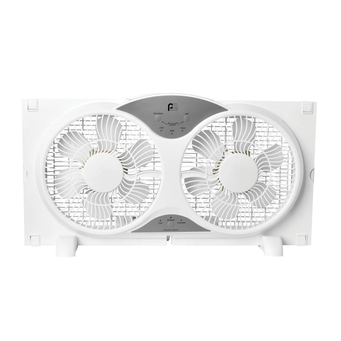 9" Reversible Twin Window Fan with Remote control