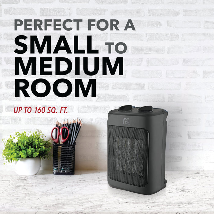 9" 1500/900/750W Ceramic Heater with Fan-Only Mode