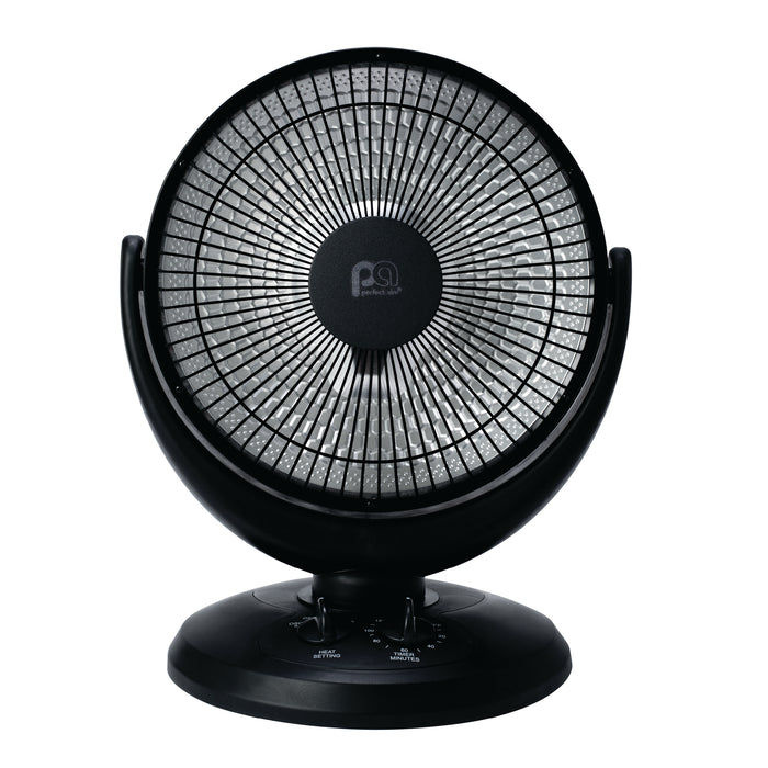 800/400W Radiant 14" Dish Heater, Black