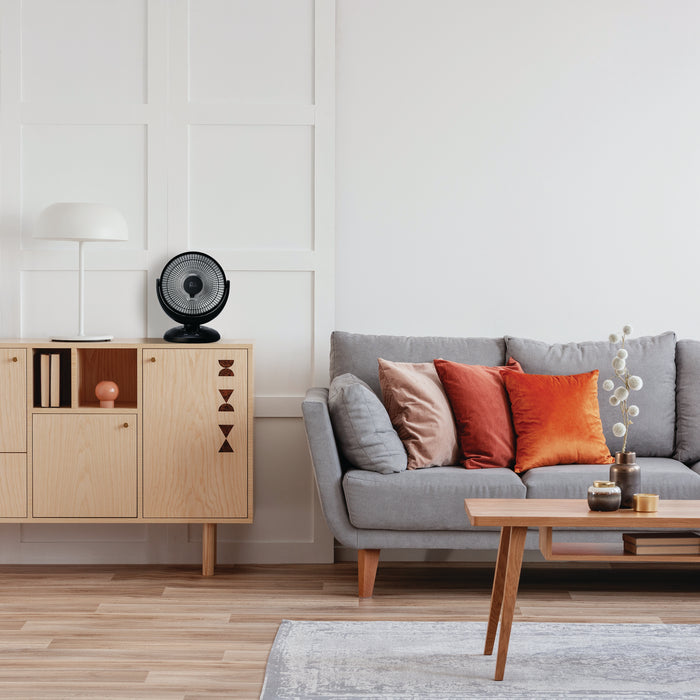 800/400W Radiant 14" Dish Heater, Black