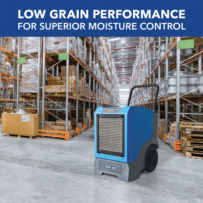 140 Pint Industrial Size Dehumidifier for Basements, Garages, Warehouses, and Job Sites