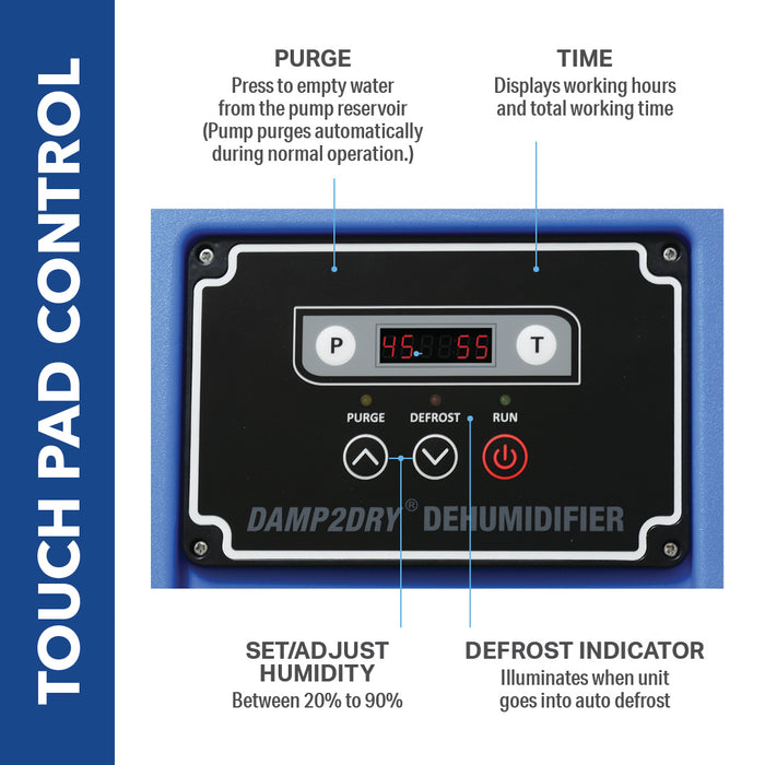 200 Pint Commercial Dehumidifier with Drain Hose for Basements, Garages, Warehouses, and Job Sites