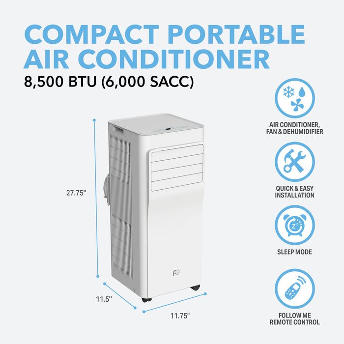 8,500 BTU Compact Portable Air Conditioner - CEC
