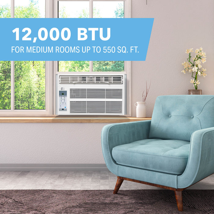 12,000 BTU 115V Electronic Window Air Conditioner with Remote Control