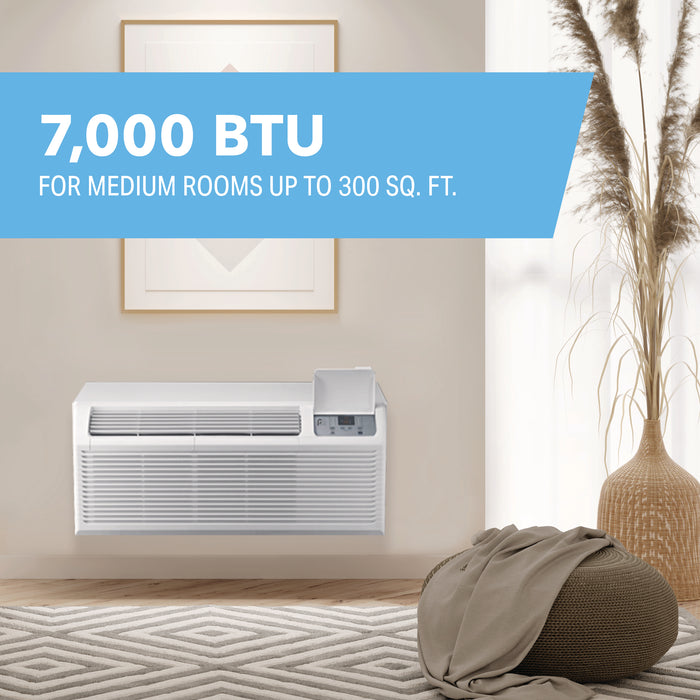7,000 BTU 230V PTAC Heat Pump w/ 3.5 kW Electric Heat Assist