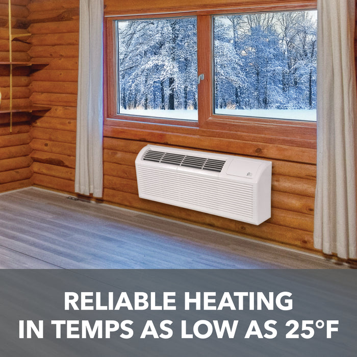 12,000 BTU 230V PTAC Heat Pump w/ 3.5 kW Electric Heat Assist