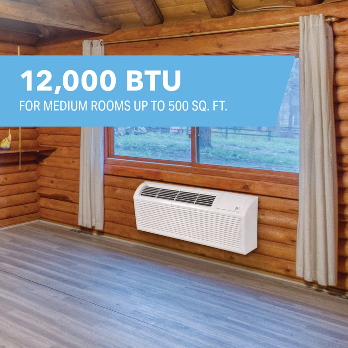 12,000 BTU 230V PTAC Heat Pump w/ 5.0 kW Electric Heat Assist