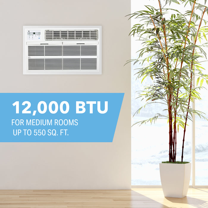 12,000 BTU 230V Through-the-Wall Air Conditioner with Remote Control for Spaces up to 550 Sq. Ft