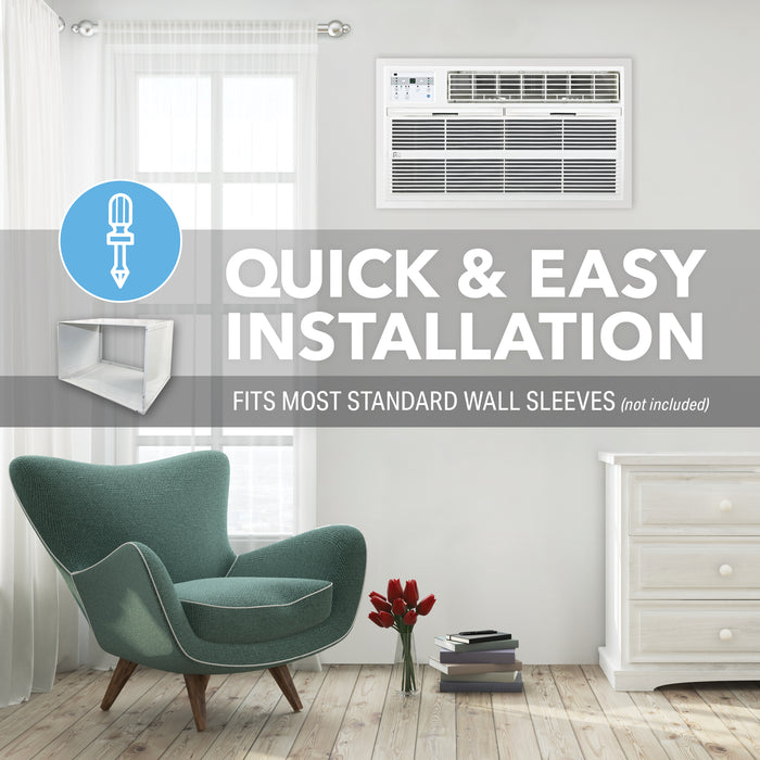 12,000 BTU 230V Through-the-Wall Air Conditioner with Remote Control for Spaces up to 550 Sq. Ft