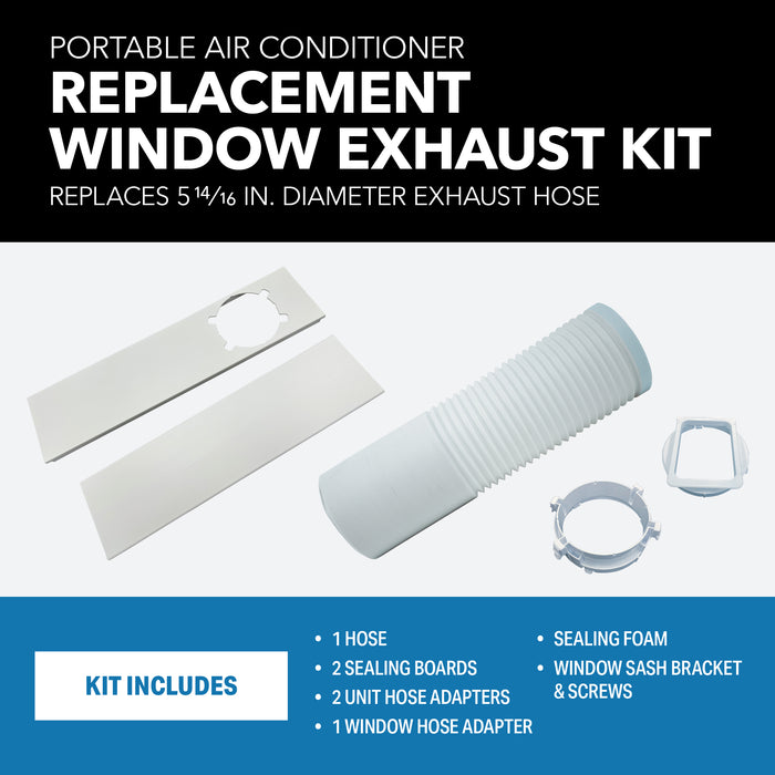 Replacement Window Exhaust Kit, 5.92" diameter hose for Perfect Aire Portable Air Conditioners