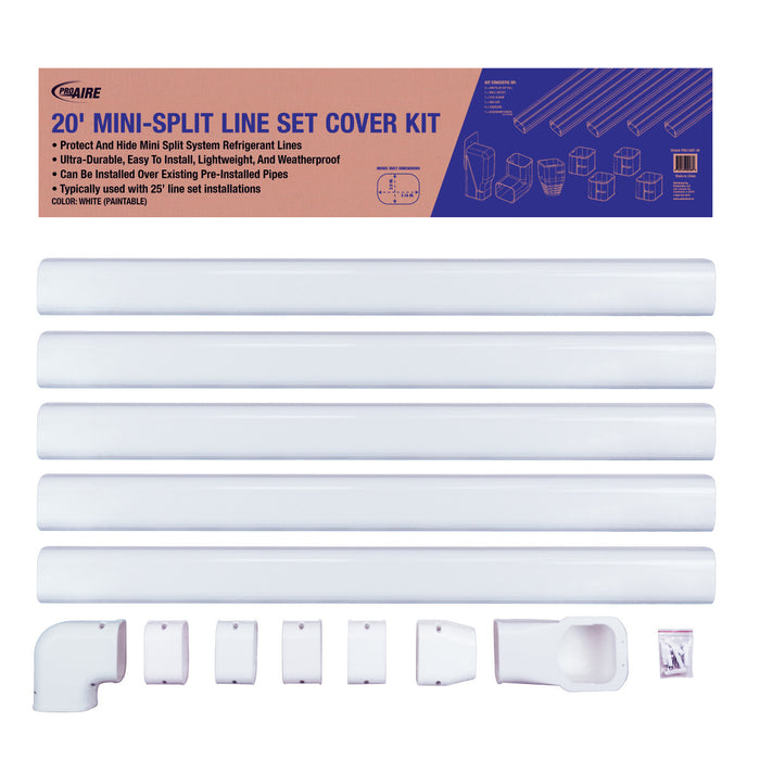 20' Paintable Line Set Cover Kit, White