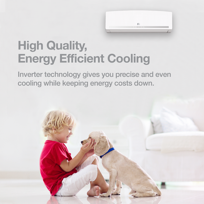 9,000 BTU Quick Connect Mini-Split Single-Zone System with Indoor & Outdoor Units, Line Set - 115V, R454B refrigerant