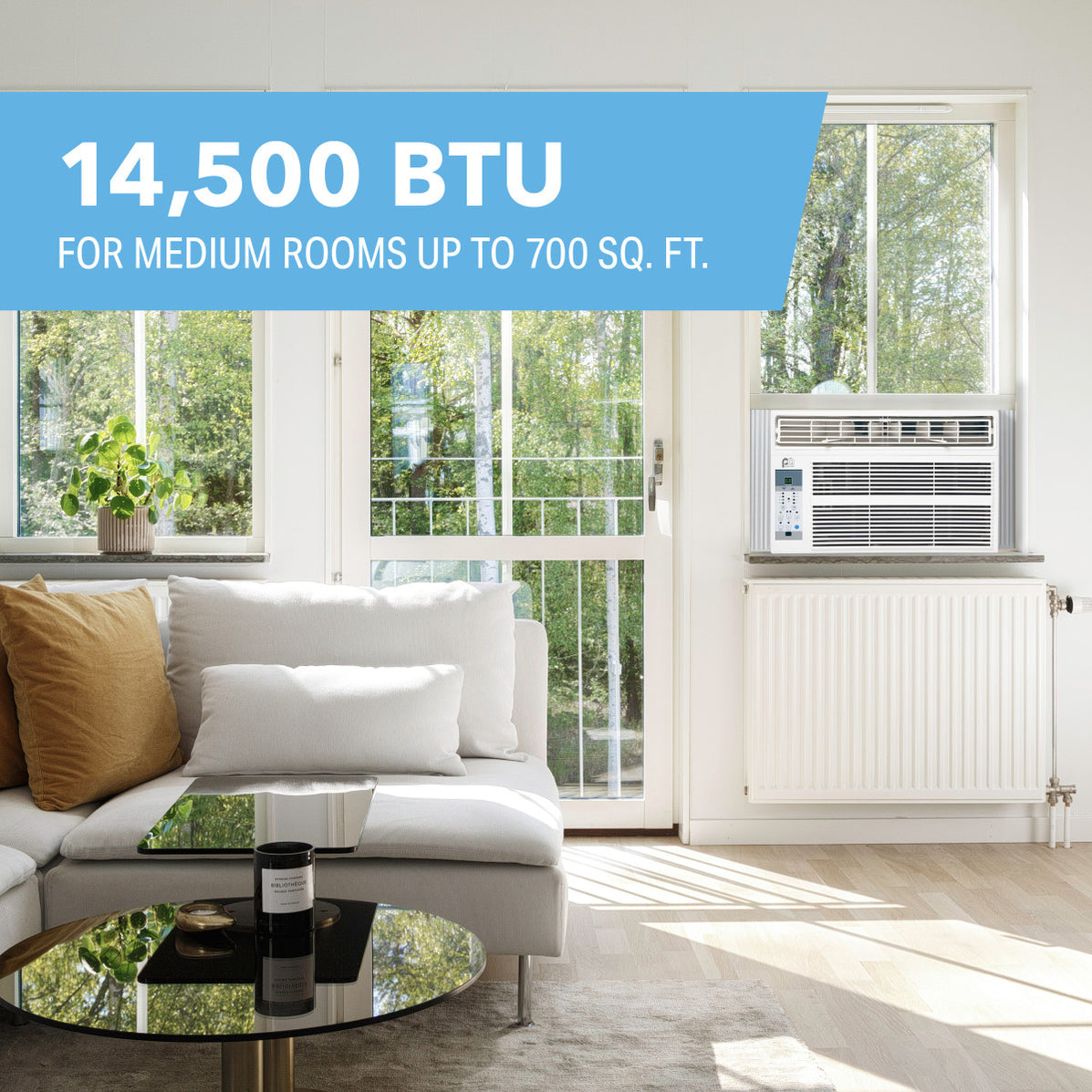 14,500 BTU HighEfficiency Window Air Conditioner with Wireless Smart