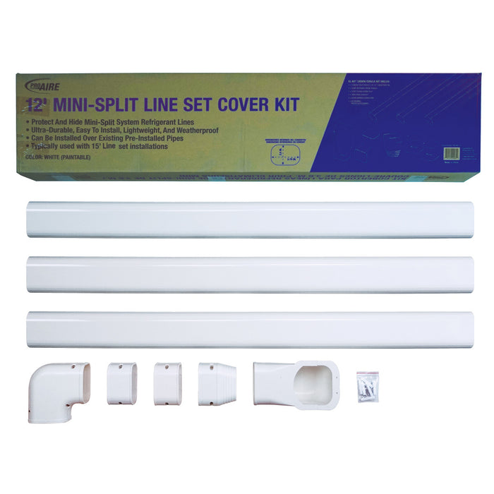 12' Paintable Line Set Cover Kit, White