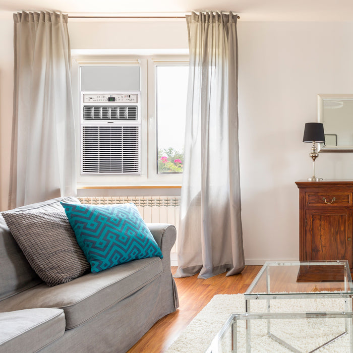 10,000 BTU 115V Casement Slider Window Air Conditioner with Follow-Me ...