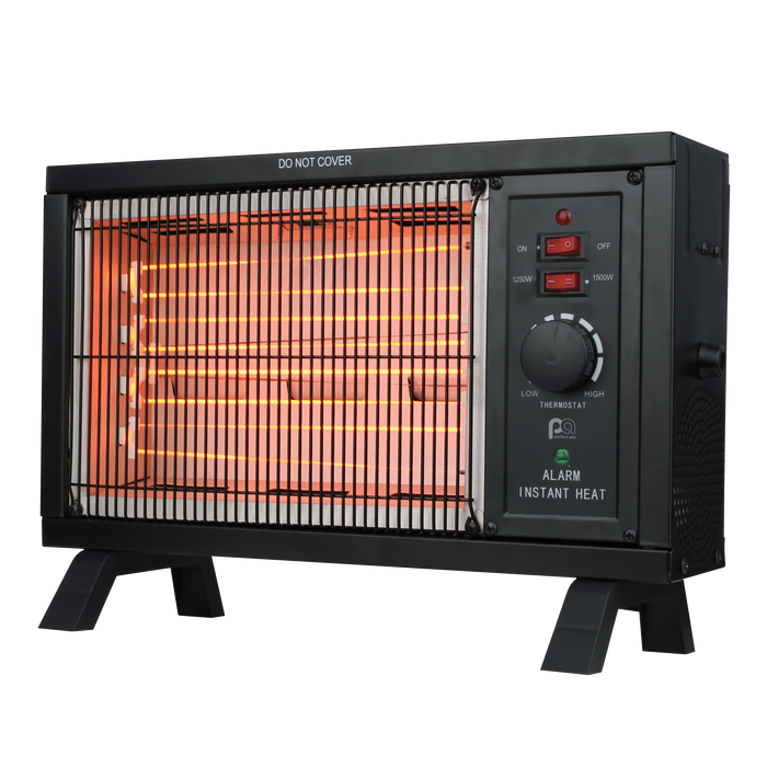 1500/1250W Radiant 11" Heater, Black