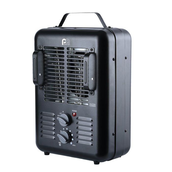 1500/1300W 14" Heavy-Duty Milkhouse Utility Heater with Fan-Only Mode and Anti-Freeze Function, Black